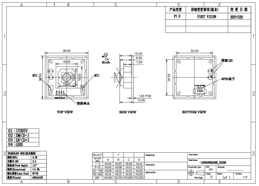 camera module to usb